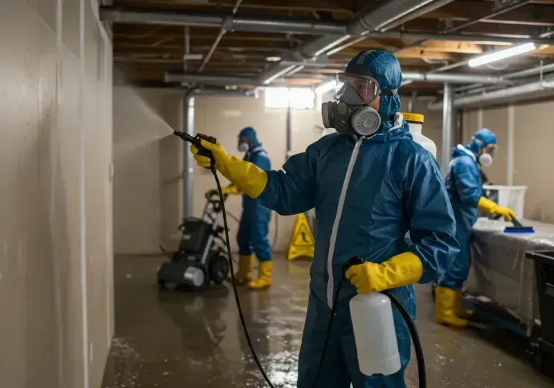 Basement Sanitization and Antimicrobial Treatment process in Edison, GA